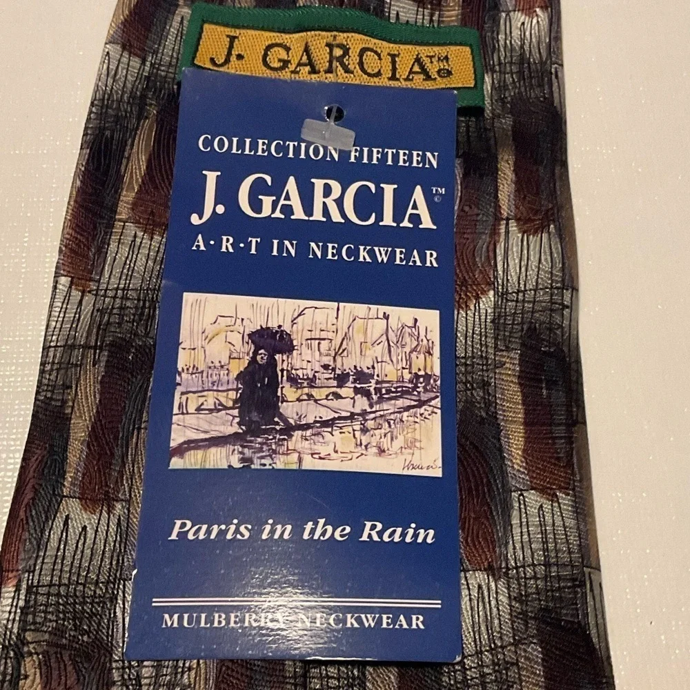 J. Garcia Paris in the Rain Silk Necktie